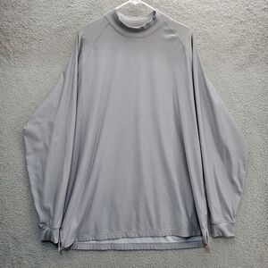 FJ Footjoy Performance Mock Golf Mens XL Long Sleeve Shirt Gray Baselayer